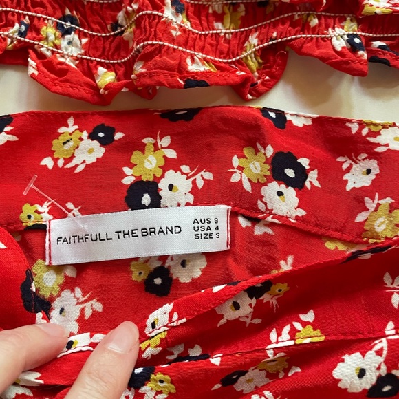 Faithfull the Brand Red Floral Skirt Set - Picture 5 of 7